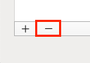 select minus symbol under accounts