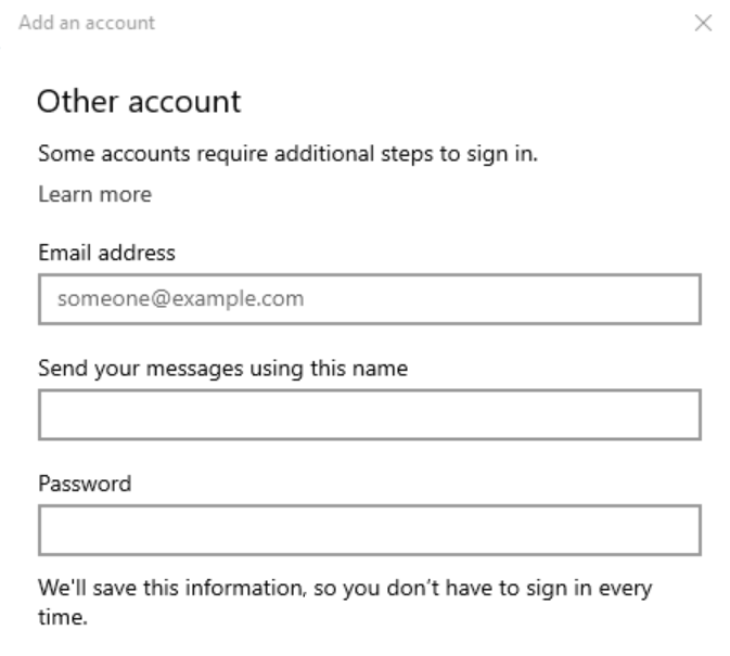 Onder iCloud, Ander account met pictogram van een witte envelop