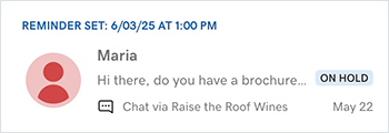 Message with reminder set