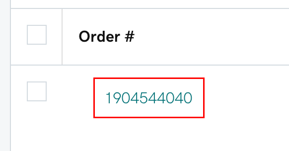 select order number