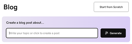 Generate a post or write one yourself