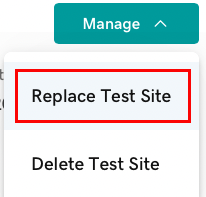 replace test site