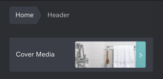 Select header, then Cover Media