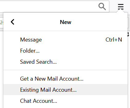 Existing Mail Account