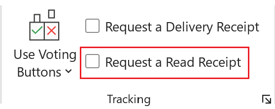 Select More commands, and then Request a Read Receipt