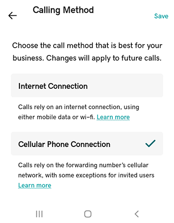 Choose a calling method