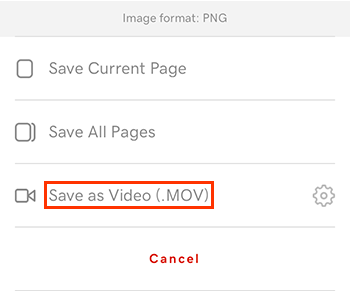 Save as a movie in iOS