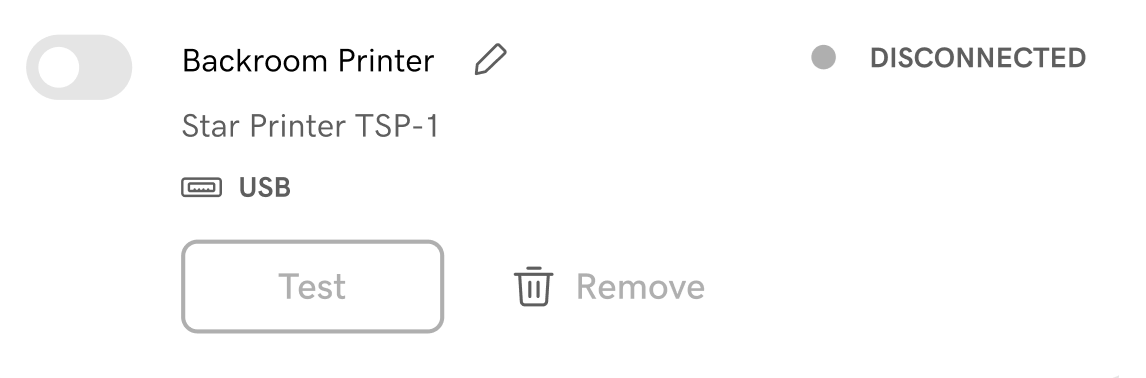 Unplugged accessory on the Smart Terminal