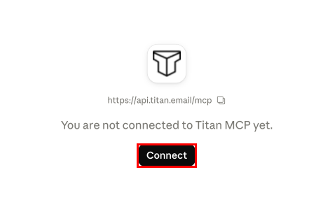 The Connect button highlighted in Claude.