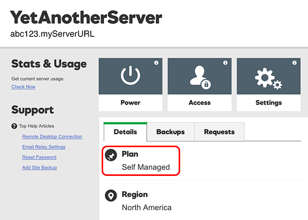 self managed server example