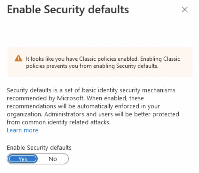 If you already have Conditional Access policies enabled