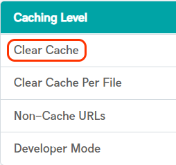 Cancella cache