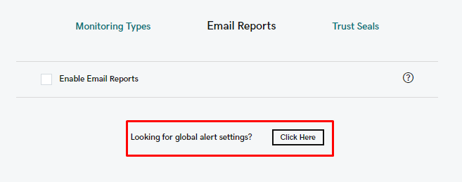 global alert settings