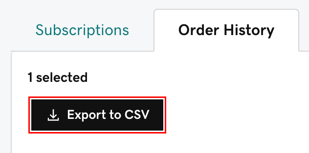 Флажок Export to CSV (Экспорт в CSV)
