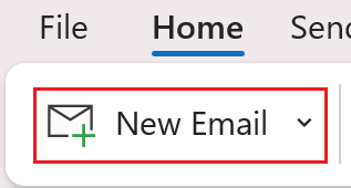 From Home, select New Email.