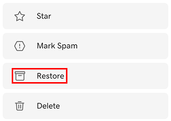 Tap restore