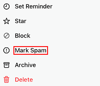 Mark as spam
