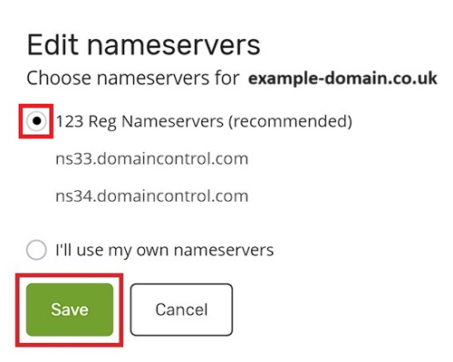 Select 123 Reg Nameservers