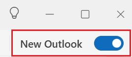 Turn off the New Outlook toggle