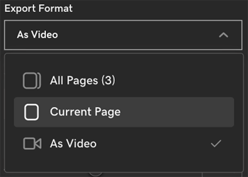 Imposta il formato del file come video