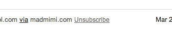 the unsubscribe link in the header of Gmail emails