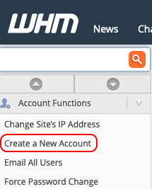select create a new account