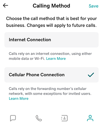 Choose a calling method