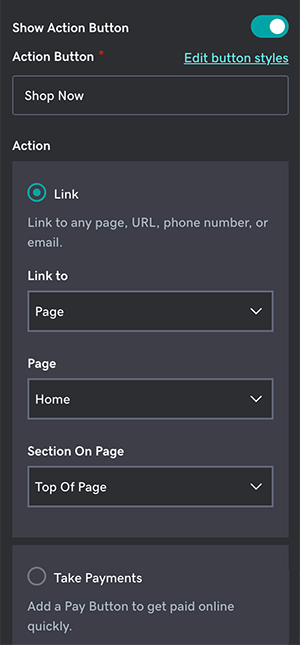 Action button and options