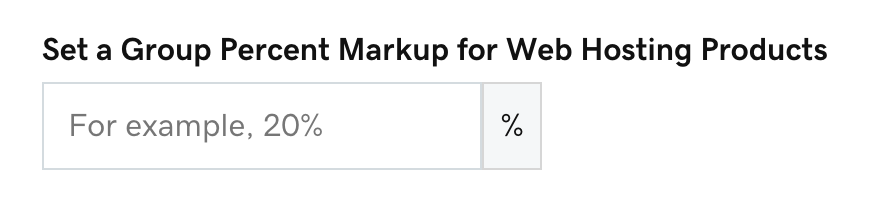enter group percent markup
