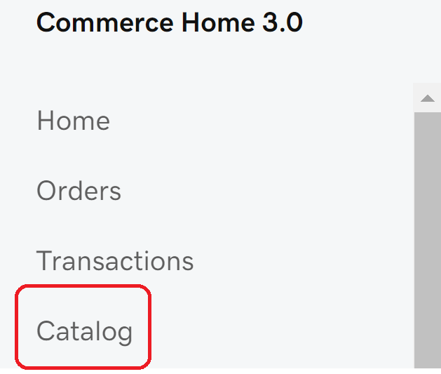 Catalog highlighted in navigation pane
