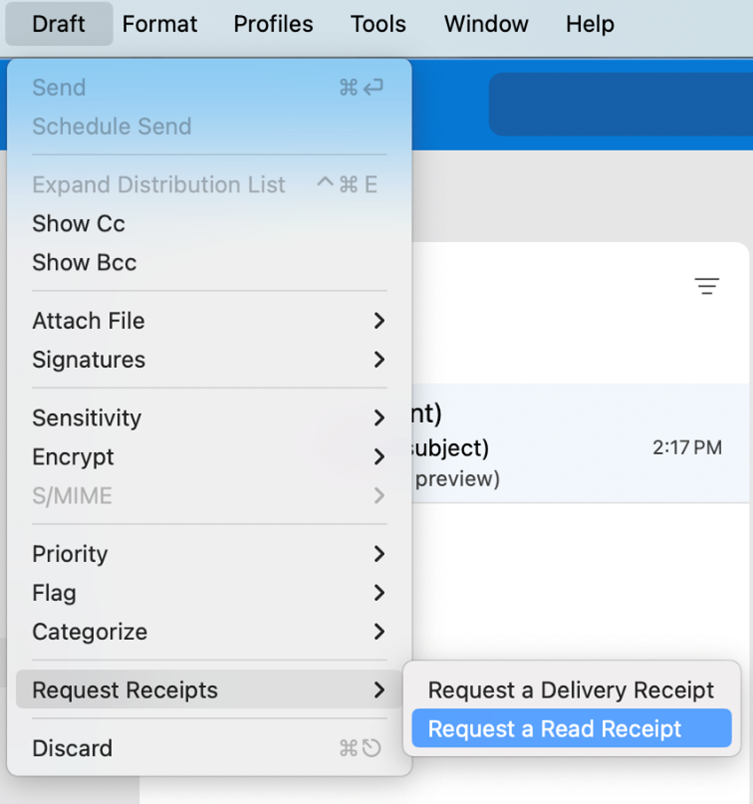 Request a read receipt in Outlook | Microsoft 365 from GoDaddy ...