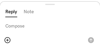 Type a message and send in the mobile app