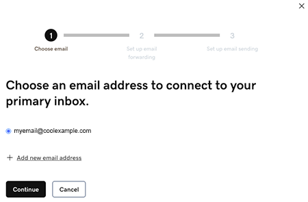 Select an email address