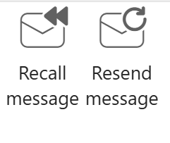 select Recall message or resend message