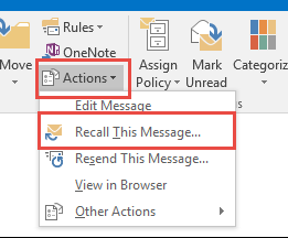 How To Recall An Email In Outlook