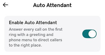 Disable or enable Auto Attendant
