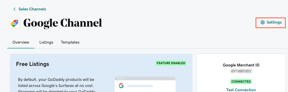 El icono de configuración del Canal de Google es un engranaje en la parte superior derecha de la página del Canal de Google.