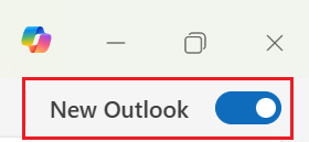 Toggle off the new Outlook for Windows app