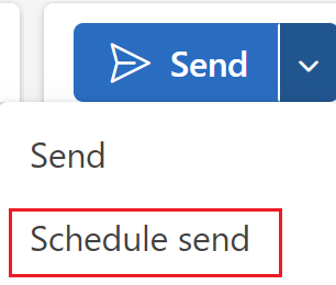 Arrow next to send, and then schedule send