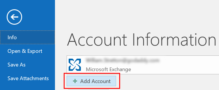 Add Account Button