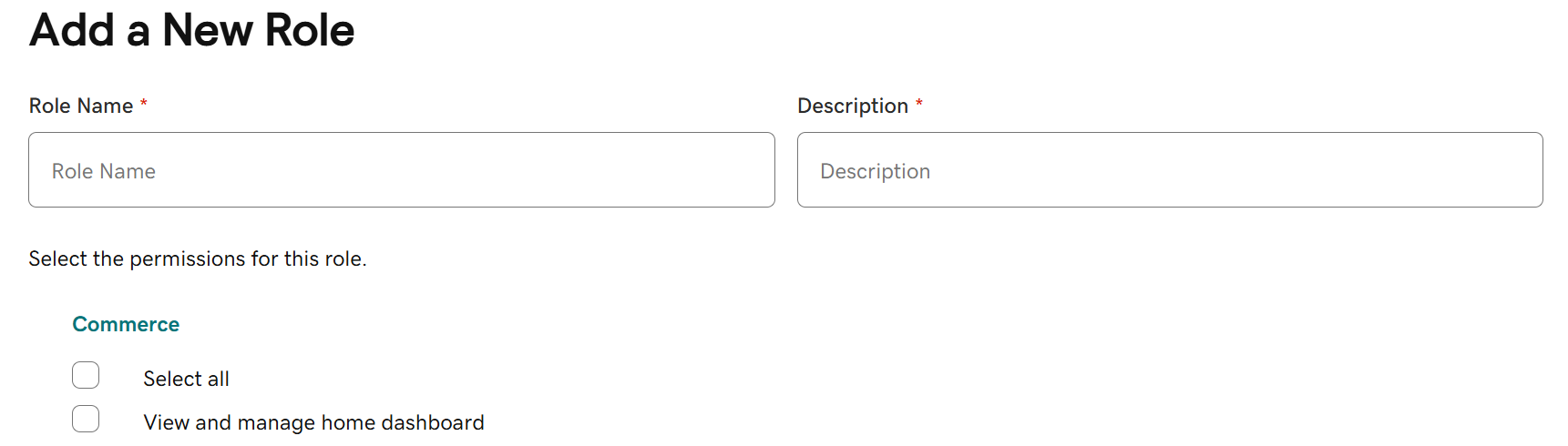 Add a web user in Commerce Home
