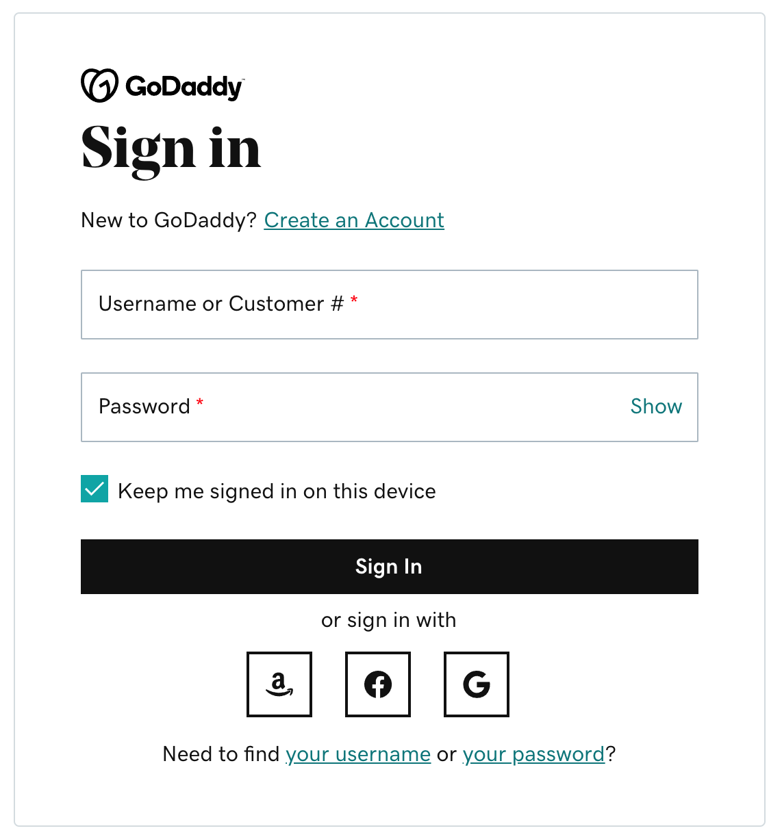 Sign in to my GoDaddy account - GoDaddy Help