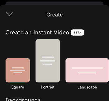 Elige un diseño para tu video instantáneo