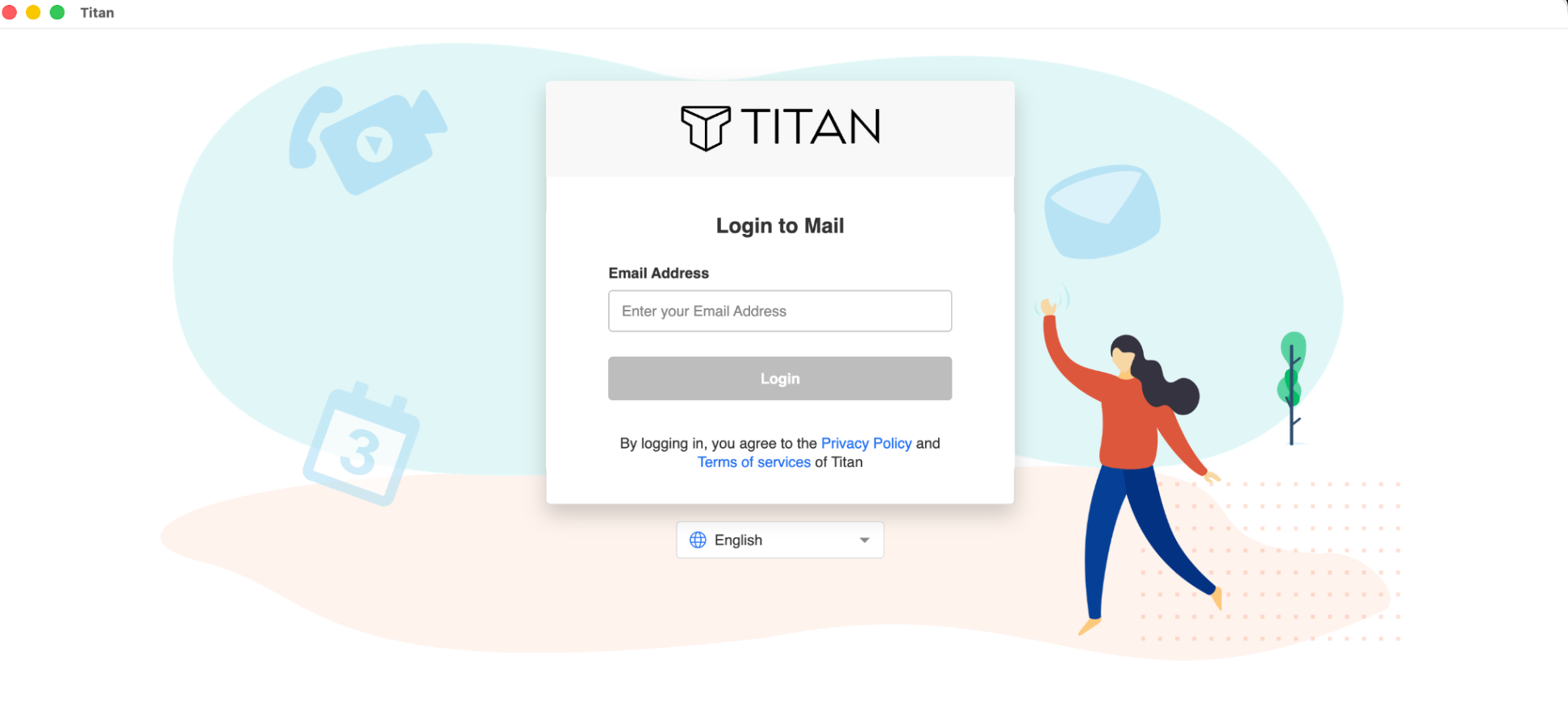 Open Titan app on macOS.
