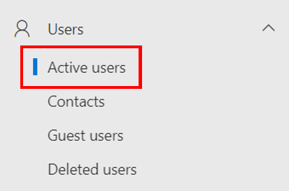 pilih pengguna aktif