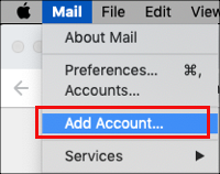 Clicar em Other Mail Account (Outra conta do Mail) e em Continue (Continuar)