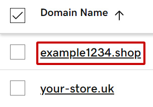 Select domain