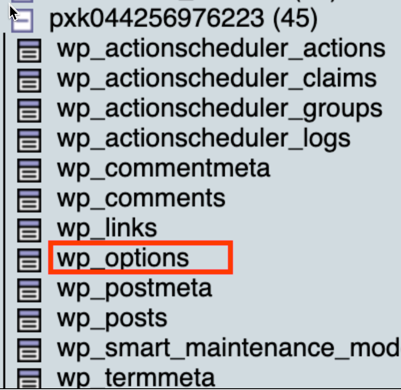 Tabellenpräfix in phpMyAdmin