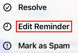 Edit a reminder in iOS
