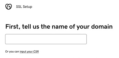 First tell us the name of your domain